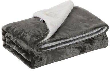 JML Sherpa Fleece Throw Blanket Reversible Plush Bed Blanket