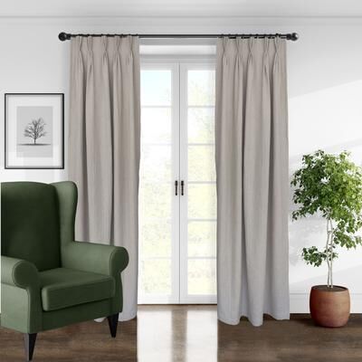 6ix Tailors Payton Natural Pinch Pleat Double Width Drapes Set of 2