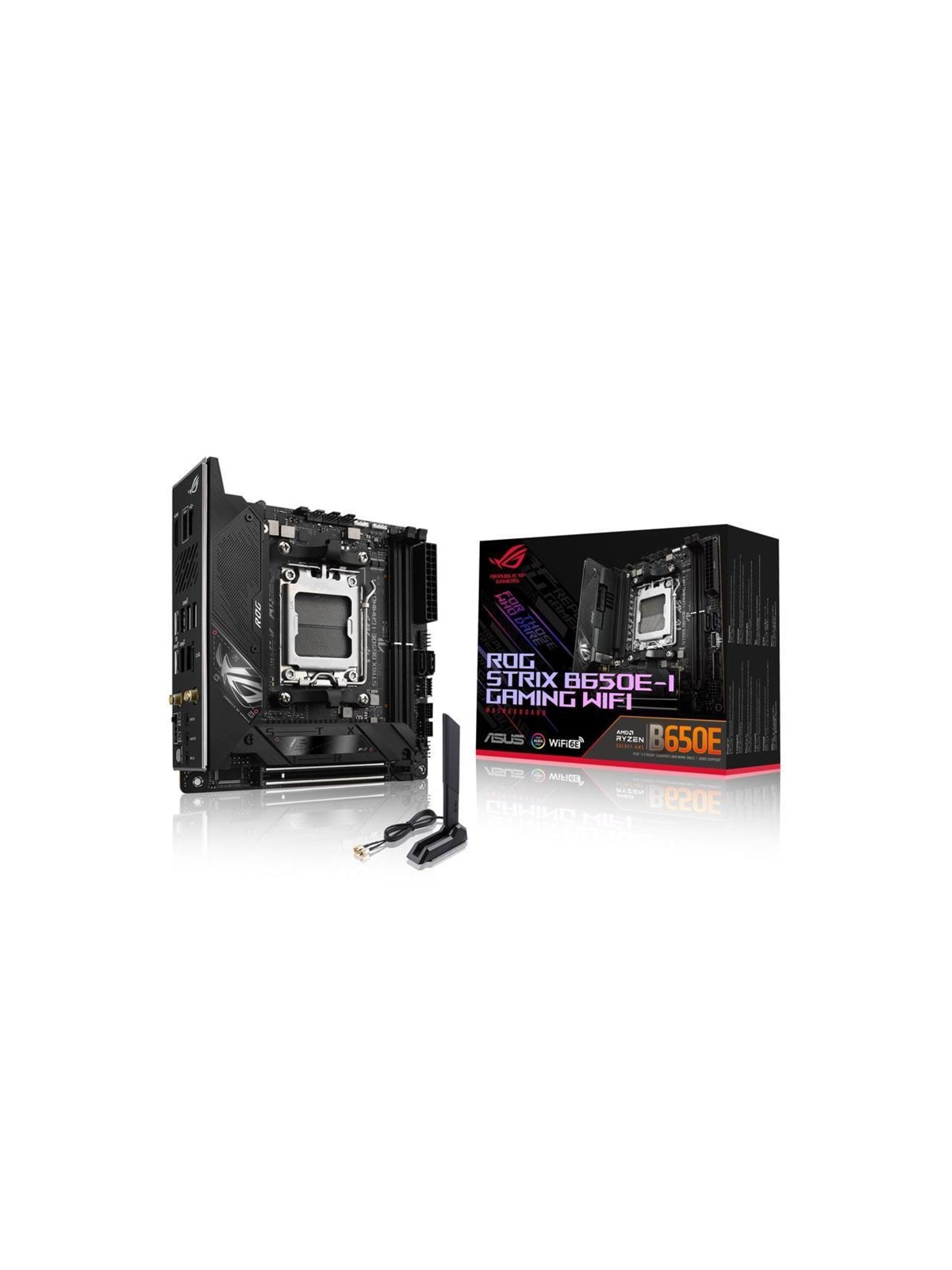 ASUS ROG STRIX B650E-I GAMING WIFI Mainboard - AMD B650 - AMD AM5 - DDR5 RAM - Mini-ITX