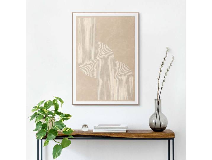 Bild mit Rahmen REINDERS Sandy Knot , beige (farbe bild(er): beige), B:50cm H:70cm T:2,2cm, Holzwerkstoff, Bilder, Bild mit Rahmen