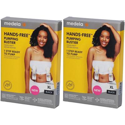 Medela hands-free pumping bustier XL schwarz x2 2x1 St