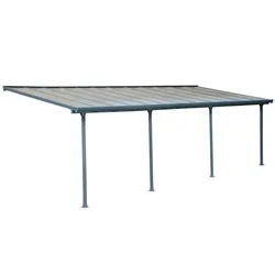 Palram - Canopia Aluminium Terrassenüberdachung Feria | Anthrazit | 295x730x305 cm - Anthrazit