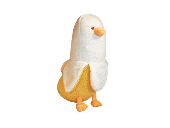 LuxusKollektion Kuscheltier Plüschtier Banane Ente Plüschkissen Geschenk Kinder Weiß 90cm