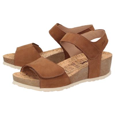 Sandale SIOUX "Yagmur-700", Damen, Gr. 41 (UK 7), braun (cognac), Obermaterial: 100% Rindnubukleder CNU. 100% Gummi rubber., Schuhe Sandale