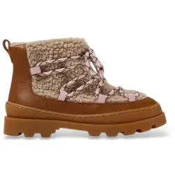 Camper für Damen. K900410-001 Braune Twins-Stiefeletten aus Leder (35), Wohnung, Wildleder, Schnürsenkel, Lässig