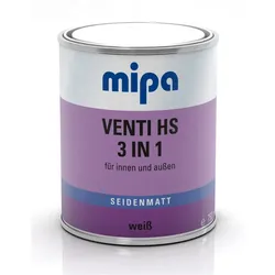Mipa Ventilack HS 3 in1 Alkydharz Holzlack weiss seidenmatt 750ml