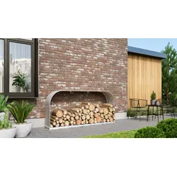 Vitavia Kaminholzregal "Lignum 401",aluminium blank,40 x 210 x 100 cm (quer)