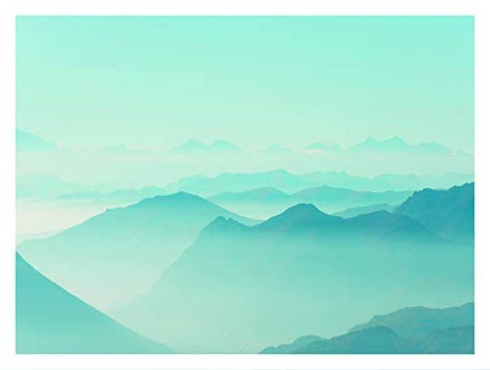 Komar Wandbild Mountains View Poster, Bild, Wohnzimmer, Schlafzimmer, Dekoration, Kunstdruck ohne Rahmen P126C-40x30 Größe: 40 x 30 cm (Breite x Höhe)