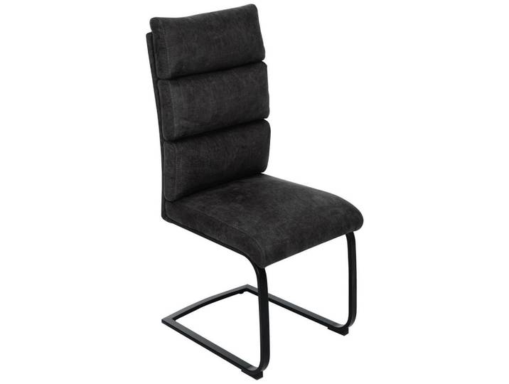 Novel Schwingstuhl, Anthrazit, Metall, U-Form, 47x106x63 cm, Stoffauswahl, Esszimmer, Stühle, Esszimmerstühle, Schwingstühle