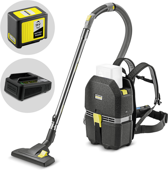 Karcher Kärcher PRO BVL 3/1 Bp - Profi-Rucksackstaubsauger mit Akku - 36V 5Ah
