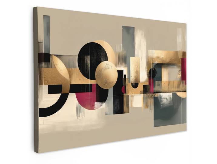 LEINWANDBILD Abstrakt - Formen - Beige - Texturen Groß 140x90 cm