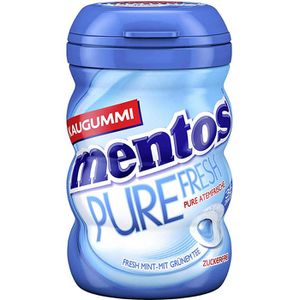 Mentos Kaugummis Pure Fresh, Mint, zuckerfrei, Dose mit 35 Dragees