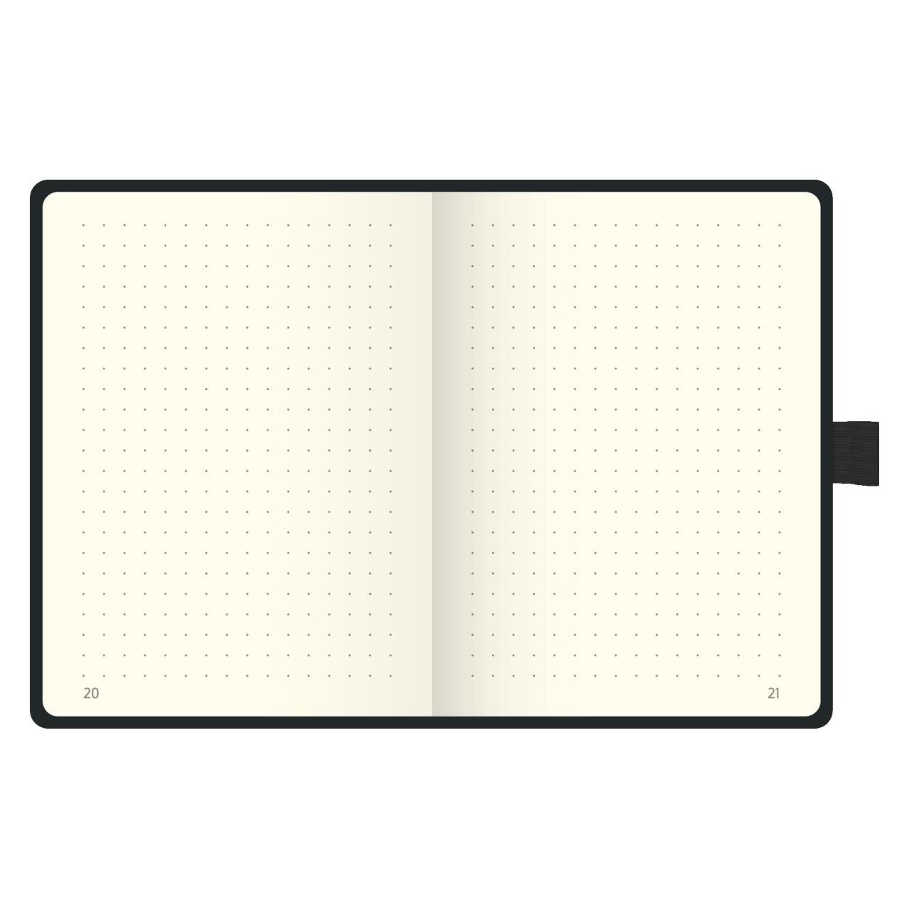 Brunnen Notizbuch KOMPAGNON ca. A6 punktraster, schwarz Hardcover 192, davon 16 zum Heraustrennen Se (A6, Gepunktet, Harter Einband) (105521905)