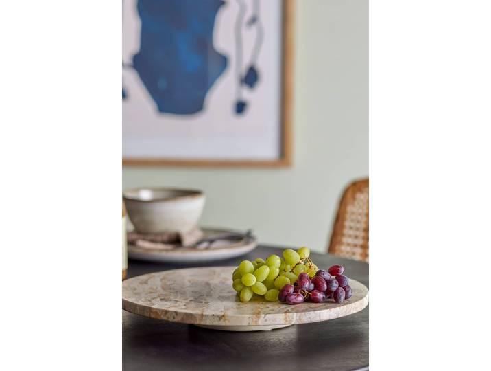 Plateau tournant Nuni 36 x 5 x 36cm Beige/Marron