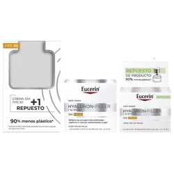 Eucerin, Sonnencreme, Hyaluron Filler Day Spf30 Recharge 2 Units Hydrating Sunscreen For Facial Care (SPF 30, 50 ml)