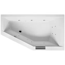 RIHO Geta Badewanne, asymmetrisch, Version links, mit flow-System, 1-Sitzer, weiß, B032004005, Ausführung: 170x90x52cm, Nutzinhalt: 230 Liter