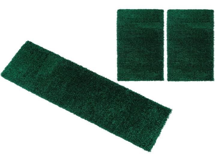 Bettumrandung GOODPRODUCT Shaggy 30 Gr. 14, grün (dunkelgrün), H:30mm, Obermaterial: 100% Polypropylen, Bettumrandungen, Bettumrandung, gewebt, 2- oder 3-teilig, Bettvorleger, Läufer-Set, Uni-Farben