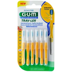 GUM Trav-ler 1,3mm Tanne gelb Interdenta 6 St