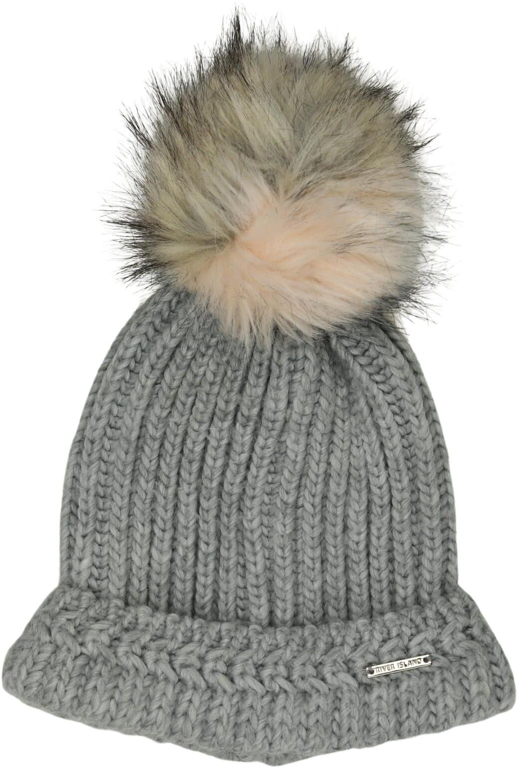 River Island Damen Hut oder Mütze, Grau, Gr. Onesize, Synthetik - Second Hand