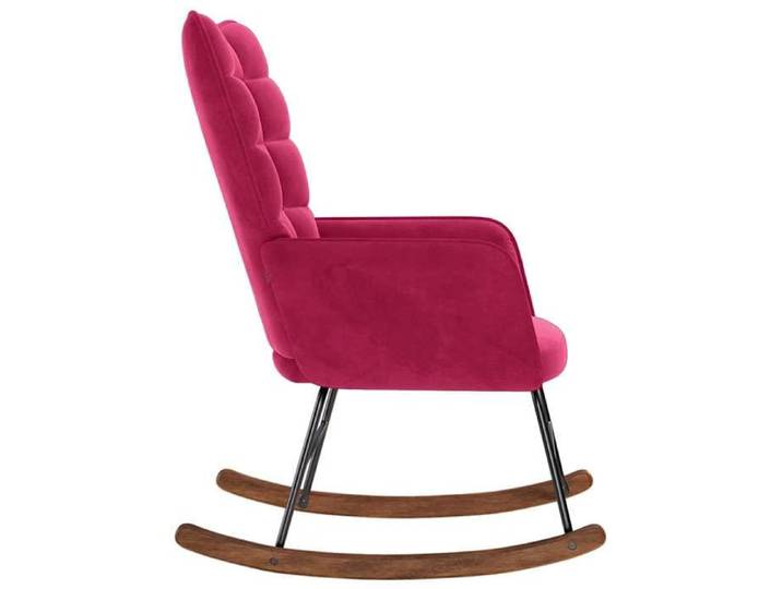 Bestseller Fauteuil/Chaise à bascule - BURKE - design chic et élégant - Rouge bordeaux Velours FF276