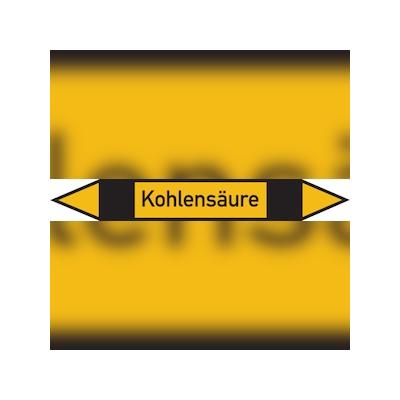 Rohrleitungskennzeichen Kohlensäure - 100x15 mm Folie selbstklebend