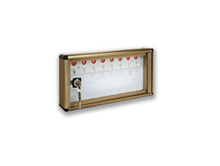 ALUBOX Schlüsselkasten Wandmontage aus Aluminium 30X5X14 cm – Wand-Schlüsselkasten für Innen- oder Außenbereich Geschützt – Made in Italy mit 24 Nummerierten Haken (METALLISCHES SILBER)