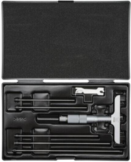 Mitutoyo Tiefenmessschraube, wechselbare Einsätze 0-150 mm, 101 mm Basis (129-116)