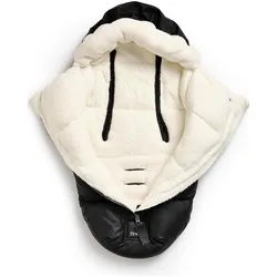 Elodie, Kinderwagen Fusssack, Fusssack Aviator Black veganes Leder