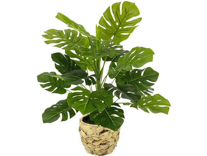 Flair Flower kunstplant in pot Kunstbladplant Splitphilo plant Monstera zijden bloemen planten decoratieve plant groene plant zijden plant kamerplant kunstbloem decoratie kantoor plant\, Splitphilo