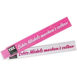 TOX Meterstab »Echte Mädels machens selber« 2 m rosa, 5 cm