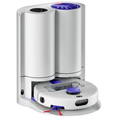 DYSON Nass-Trocken-Saugroboter "Dyson R2 Nurovi™ Wash+Dry Saugroboter", weiß (silber, violett, blau), B:35cm H:10cm T:35cm, Saugroboter, 21.000 Pa Saugkraft; Twin-capture™-System; Reuleaux-Dreieck-Wischpads