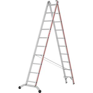 Hymer Mehrzweckleiter 604520, 2-teilig, mit 2 x 10 Sprossen