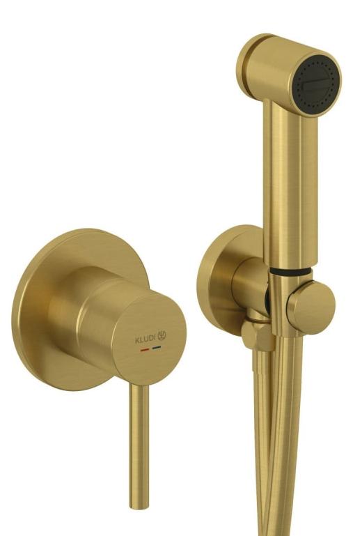 Kludi Bozz Bidet-Set, gebürstetes Gold 38998N076