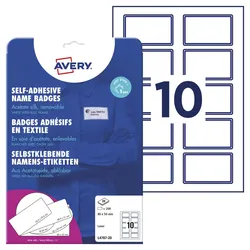 AVERY Zweckform Namensetiketten L4787-20 weiß 80,0 x 50,0 mm