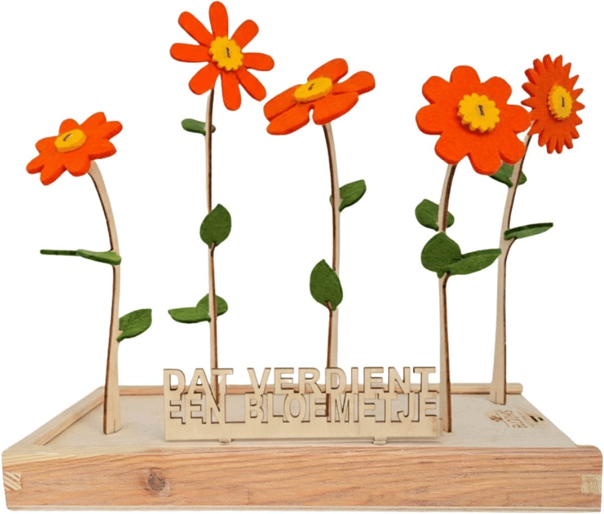 Happy Blooms vilten bloemen brievenbus cadeau voor volwassenen