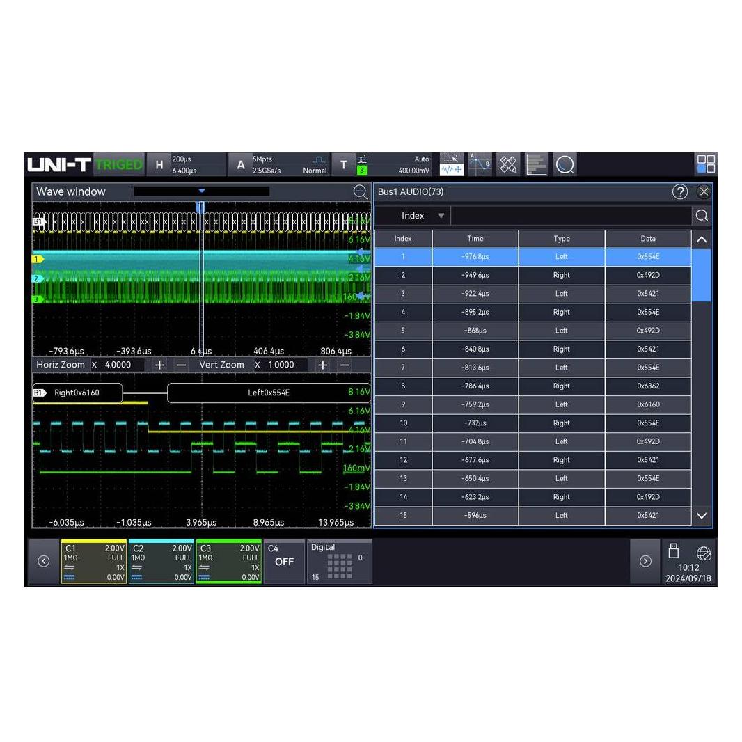 Uni-T MSO3000HD-AUDIO Mess-Software Upgrade (191502700004)