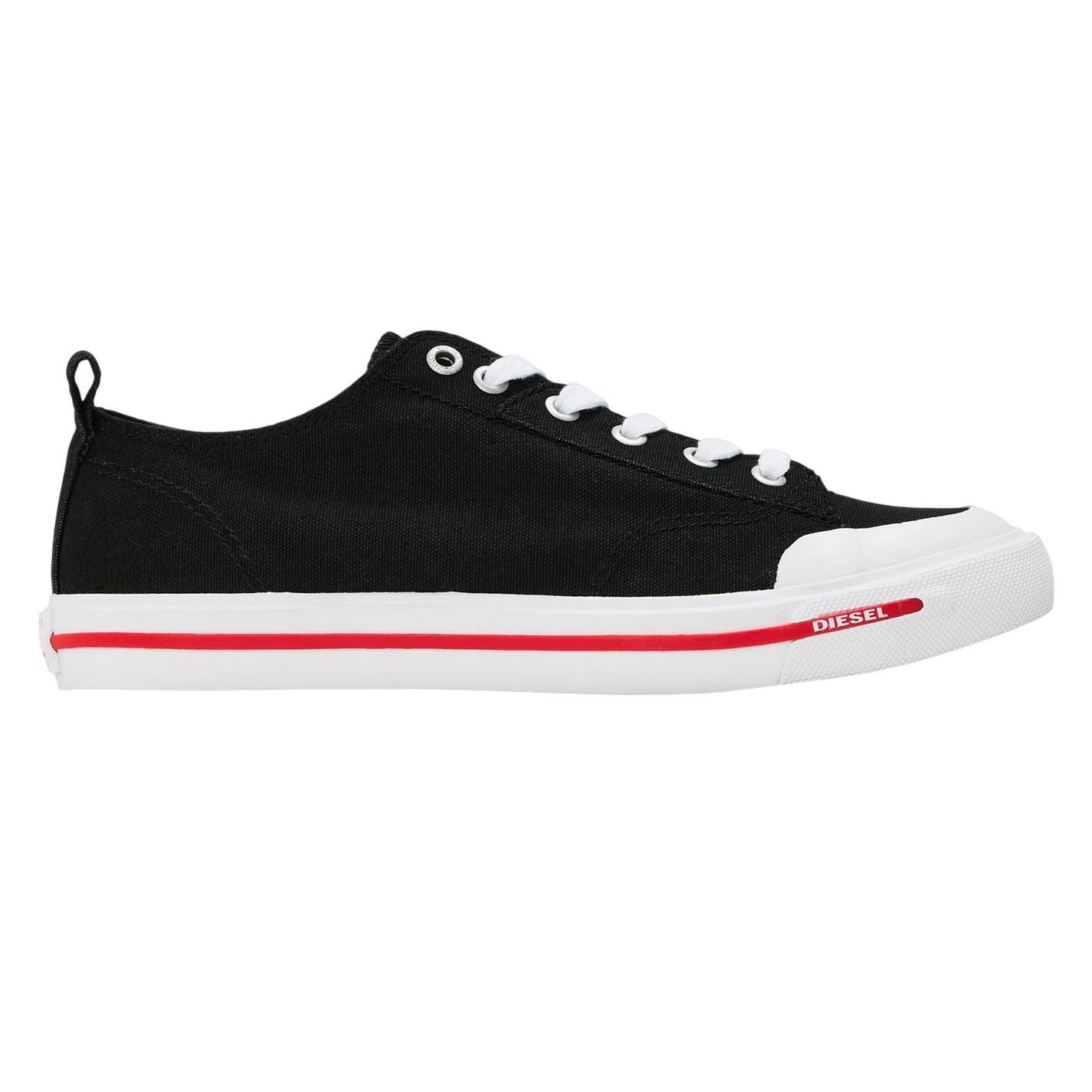 Diesel - "Athos" Sneaker für Damen, Canvas (Schwarz/Weiß)