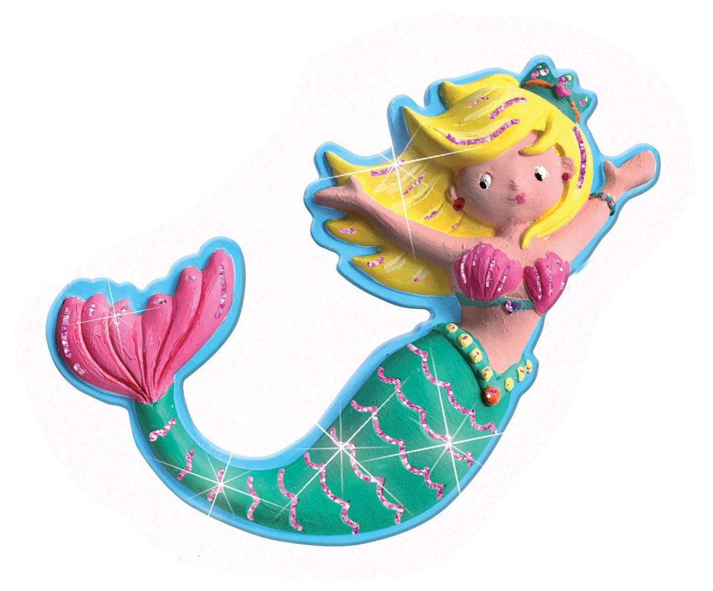 SES Creative Gipsgietset met glitter en zeedieren, meerkleurig