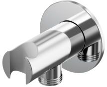 Steinberg Serie 100 Wandbrausehalter 1001667 chrom, mit integriertem Wandanschlussbogen