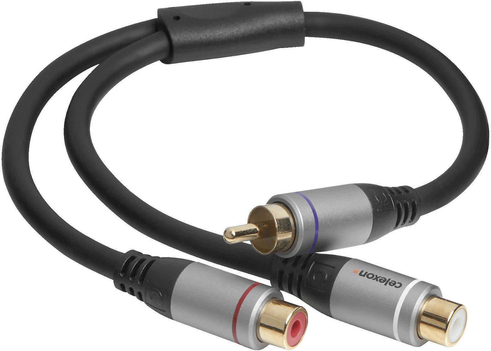 Celexon Cinch Auf 2x Cinch M/f Audioadapter 0,25m- Professional Line