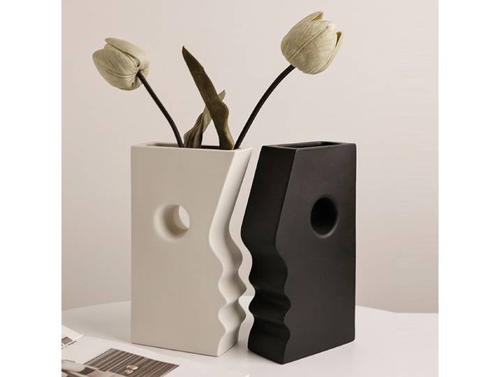 Vase en céramique, Arrangement abstrait, artisanat, bibliothèque, décoration de bureau