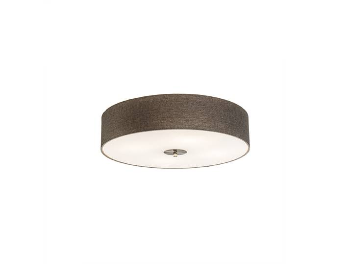Plafonnier rond rustique taupe 50 cm - Drum Jute
