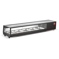 Gasfrit – Kühlaufsatzvitrine aus Edelstahl für Tapas, Tischmodell, 8 Behälter