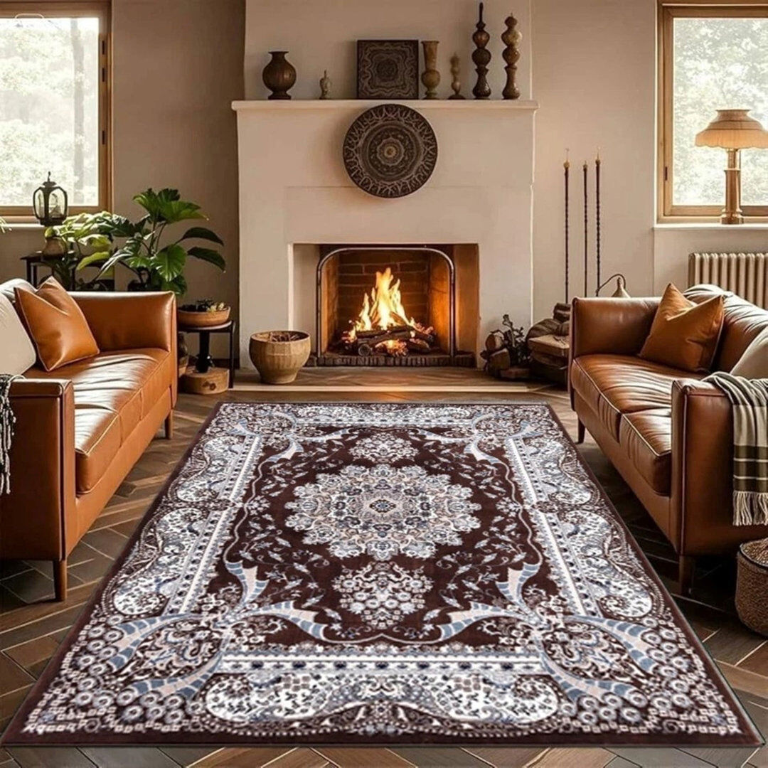Metro Rectangle Geometric Indoor / Outdoor Area Rug Brown Rectangle 240 x 320 cm