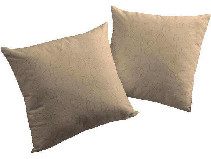 Dekokissen WIRTH Westport Gr. 1, grau (taupe, ranken), B:40cm L:40cm, Obermaterial: 100% Polyester, Dekokissen_Sitzkissen_Kissenhüllen, Dekokissen