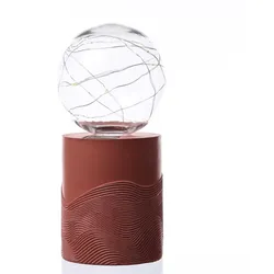 MARELIDA LED Solar Tischlampe GLOW rosa Kugelleuchte mit Drahtlichterkette für Terrasse