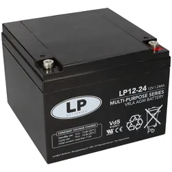 Landport LP12-24 T12 12V 24Ah AGM Bleiakku VdS