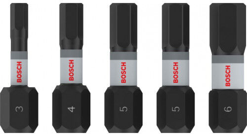 Bosch Embouts PRO H Impact, H3, H4, H5 (x2), H6, 25 mm, 5 pieces 2608521U59