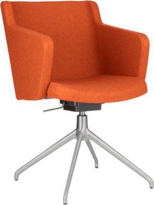 Konferenzstuhl Sitness 1.0, dreidimensionale Sitzfläche, höhenverstellbar, drehbar, orange