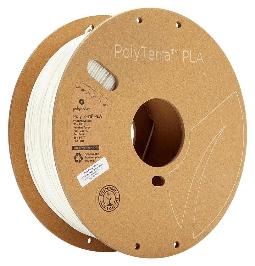 Polymaker PolyTerra PLA Filament Baumwolle White 1.75 mm 1 kg